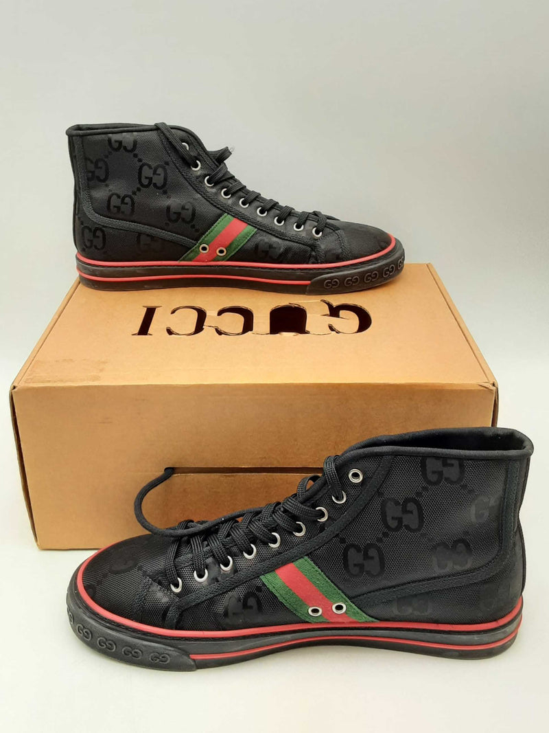 Gucci Tennis 1977 Off The Grid Nylon Web High Top Sneakers Size 11 Eb1224lrxsa