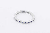 Tiffany & Co. Platinum Diamond & Sapphire Eternity Band 3.6g Size 7 Eb0826wxzsa