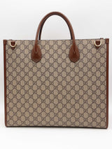 Gucci Supreme Monogram  Interlocking G Tote Bag Eb0526lxsrsa