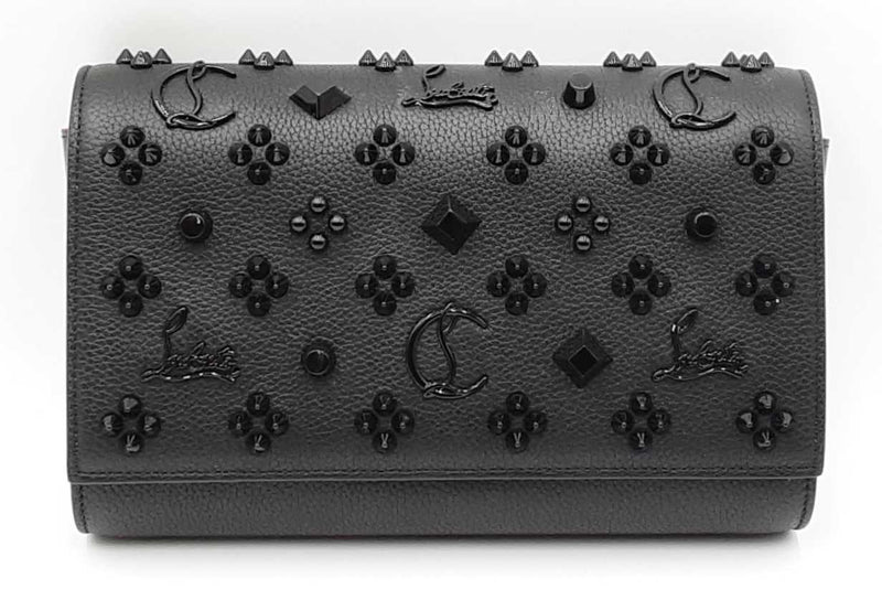 Christian Louboutin Paloma Black Leather Clutch Eb1224oxzdu