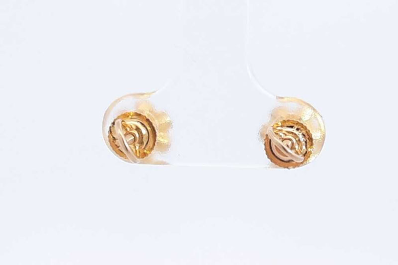 0.02ctw Diamond Stud Screwback Earrings In 14k Yellow Gold 1.3 Grams Eb0225pxsa