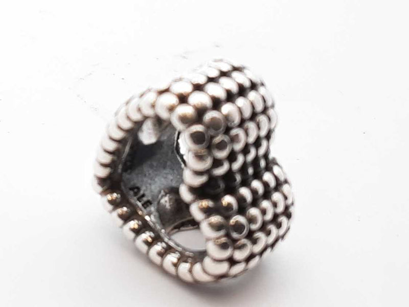 Pandora .925 Silver 3.2g Beaded Open Heart Charm Lh1025lxde