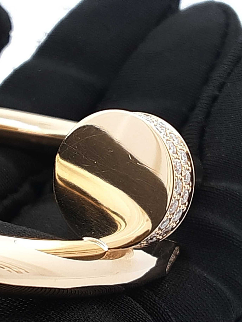 Cartier Juste Un Clou Diamond & 18k Gold Bracelet 48.8 Gm Size 19 Fw0925lzxzxdu