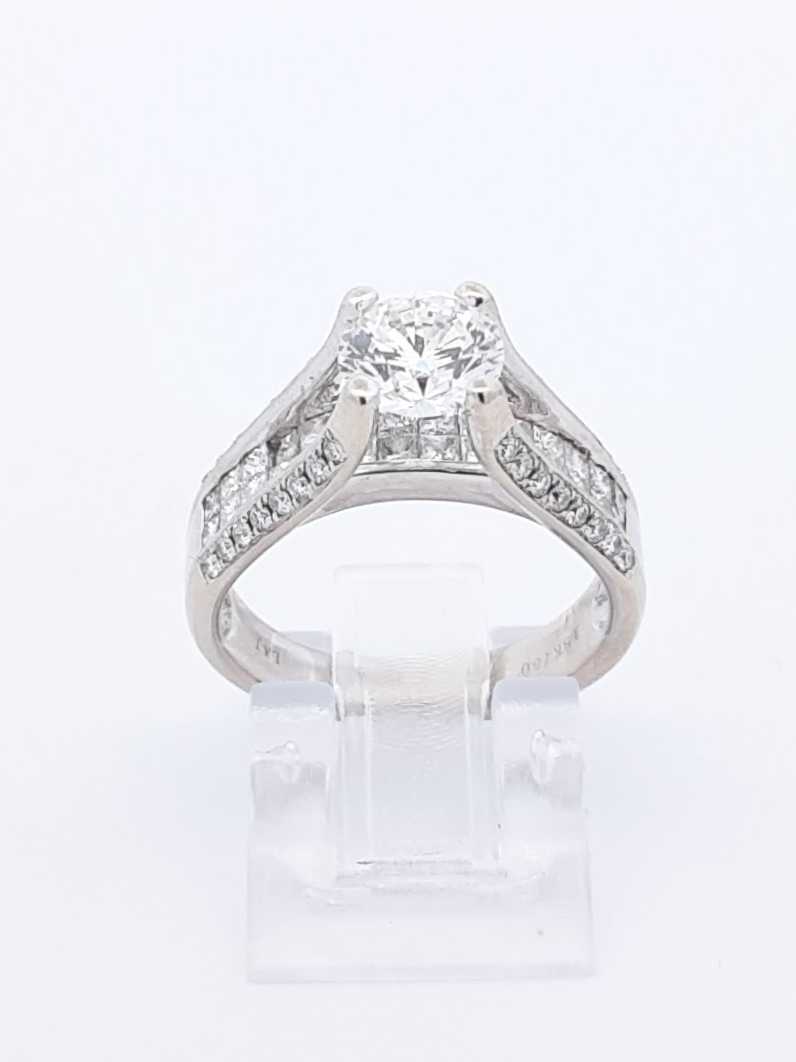 1.56 Cttw Diamond & 18k White Gold Engagement Ring 9 Grams Size 6 Fw0225lixzdu