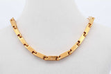 24k Yellow Gold Bar Link Chain Necklace 37.6 Grams 19 Inch Eb0526rxxzdu