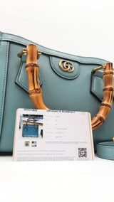 Gucci Diana Mini Light Blue Bamboo Handles Tote Bag Sd0526rzxdu