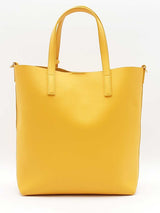 Yves Saint Laurent Yellow Leather North South Toy Shopping Tote Bag Eb1025wrxdu