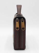 Gucci Ophidia Travel Case In Beige & Ebony Coated Canvas Fw0126wxzdu