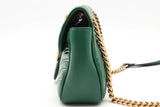 Gucci Gg Marmont Quilted Emerald Green Leather Shoulder Bag Eb0826cxzsa