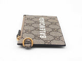 Gucci X Balenciaga Gg Supreme Monogram Logo Card Case With Strap Fw0526oordu