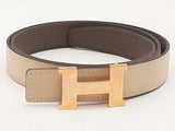 Hermes Constance Reversible Belt White 24 Mm Aa0126erzsa