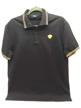 Gianni Versace Black Yellow Medusa Polo Shirt Size Italian M Do0226exde