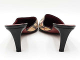Burberry Nova Check Kitten Heel Mules In Cotton Canvas Size 36.5 Fw1225wxdu
