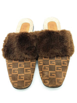 Gucci Lawrence Faux Fur Mules Size 10 Eb1225oxzde