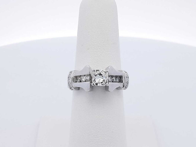 0.88 Cttw Diamond & 14k White Gold Ring 9.2 Grams Size 6.5 Fw0825cxzdu
