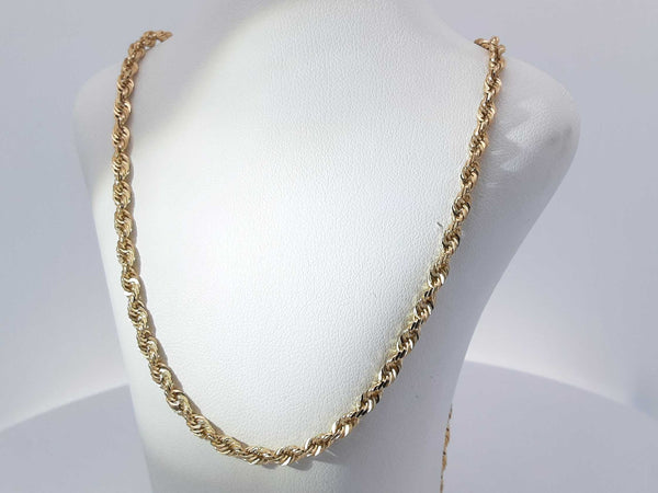 10k Yellow Gold 11.38 Grams Rope Chain 24 Inches Aa0925lcrsa