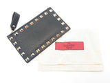 Valentino Rockstud Calfskin Zipper Top Card Holder Sd0825crsa