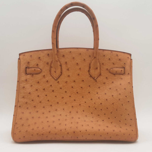 Hermes Birkin 30 Gold Ostrich Hand Bag Sd0825lcrzxsa
