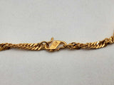 22k Yellow Gold 18.5g Twisted Herringbone Chain 22 In Do0125rrxde