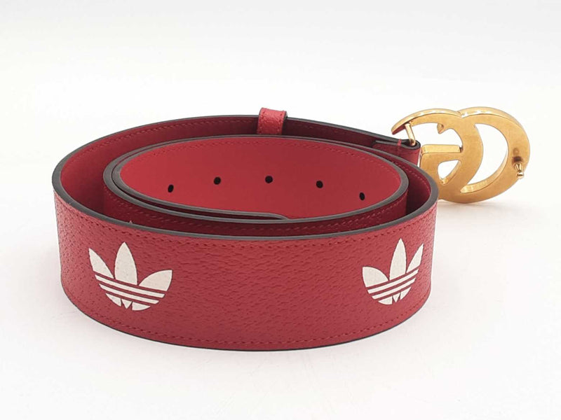 Gucci 406831 Gucci X Adidas Gg Marmont Belt Red Size 34 Aa0925lrzsa