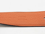 Hermès Constance H Buckle & Reversible Black & Orange Leather Belt Fw1025pxzdu