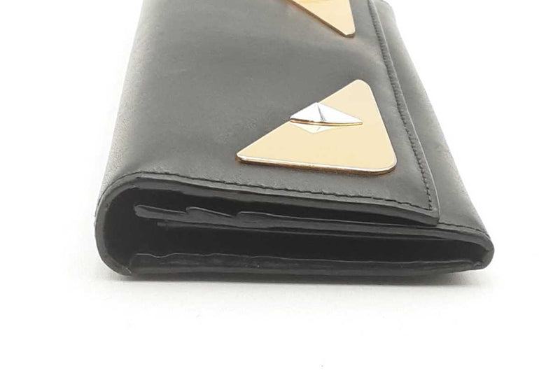 Fendi Monster Black Leather Wallet Eb0824lxzsa