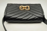 Dolce & Gabbana Logo Quilted Black Leather Shoulder Bag Eb0225pxzsa