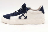 Off-white Low Vulcanized Eco Canvas White & Navy Sneakers Size 42 Eb0925lxzsa