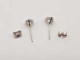1.12 Cttw Lab Grown Diamonds 14k White Gold 0.8g Stud Earrings Do0726orxde
