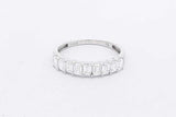 0.9cttw Lab Grown Emerald Cut Diamond Ring 14k White Gold Size 6.75 Eb0826prxsa