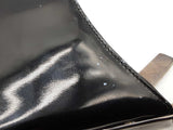 Salvatore Ferragamo Black Patent Leather Shoulder Bag As Is Condition Do0426orde