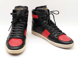 Yves Saint Laurent Sl/10h Court Classic Sneakers  Black & Red Sz 10.5 Fw0126crdu