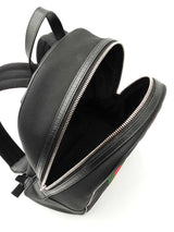 Gucci Sherry Line Web Stripe Backpack In Black Techno Canvas Fw1225rzxdu