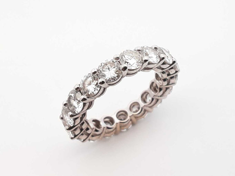 4.25 Cttw Lab-grown Diamond & 14k White Gold Ring 4.9 Grams Size 6 Fw0425orrdu