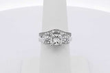 1.55cttw Diamond 14k White Gold Ring 7.7 Grams Size 6 Eb0626oxxzsa