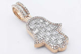 2.08cttw Diamond Hamsa Pendant In 10k Yellow Gold 3.2 Grams Eb0226woxdu
