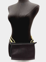 Hermès Videpoches Bag In Black Perforated H Togo Leather  Fw0226oxzxdu