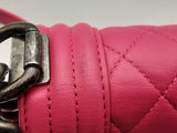 Chanel Pink Quilted Lambskin Boy Flap Shoulder Bag Eb1224lrxzsa