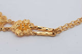 18k Yellow Gold Filigree Flower Necklace 13.1 Grams 16 Inch Eb0226lxxzsa