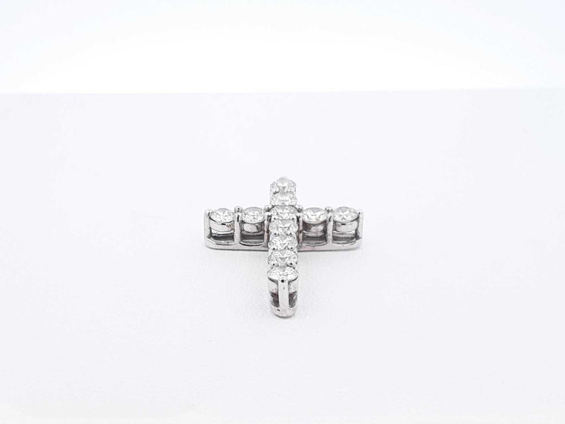 1.65 Cttw Diamond & 14k White Gold 14k Cross Pendant 3.5 Grams Fw00625rzxdu