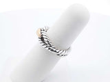 David Yurman Cable Loop Ring In Sterling Silver & 18k Yellow Gold 6.6 Grams Size 5.5 Fw0726lzxdu