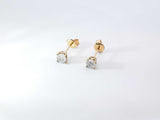 0.46 Cttw Diamond & 14k Yellow Gold Hidden Halo Stud Earrings 0.9g Fw0726lrrdu