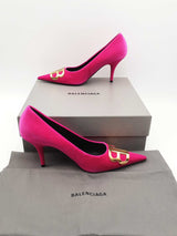 Balenciaga Fuchsia Velvet De Soie Heels Size 39 Eb1024lxzsa