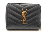 Yves Saint Laurent Cassandre Quilted Chevron Zip Around Wallet Eb1026wxzde