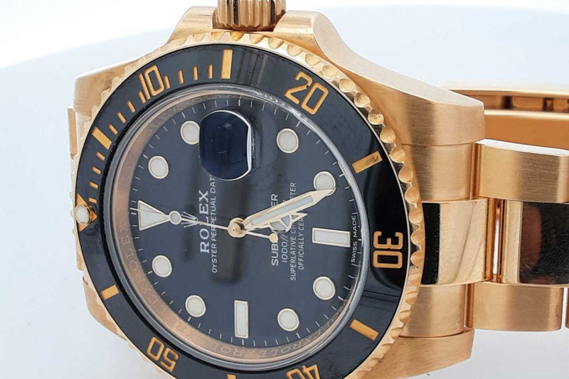 Rolex Submariner 40mm 18k Yellow Gold Watch 221.2 Grams Eb1124osxxzdu