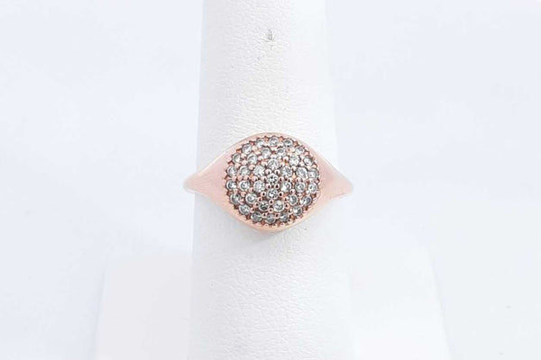 Approx. 0.37ctw Diamond Ring In 18k Rose Gold 5.27 Grams Size 7 Eb0724oxzsa