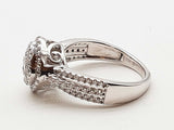 0.52 Cttw Natural Diamonds 10k White Gold 4.4g Ring Size 7.25 Do0726oixde