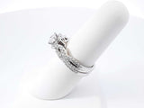 1.12 Cttw Diamond & 14k White Gold Princess-cut Halo Bridal Set 7.5 Grams Size 6.5 Fw0726crxdu