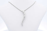 Diamond Journey Pendant & Chain In 14k White Gold 5.2 Grams 20 Inch Eb1224oxedu