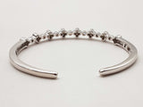 Approx 1.50 Ctw Lab Grown Diamonds Silver 18.3g Cuff Bangle 7.25 In Do1124oxzde